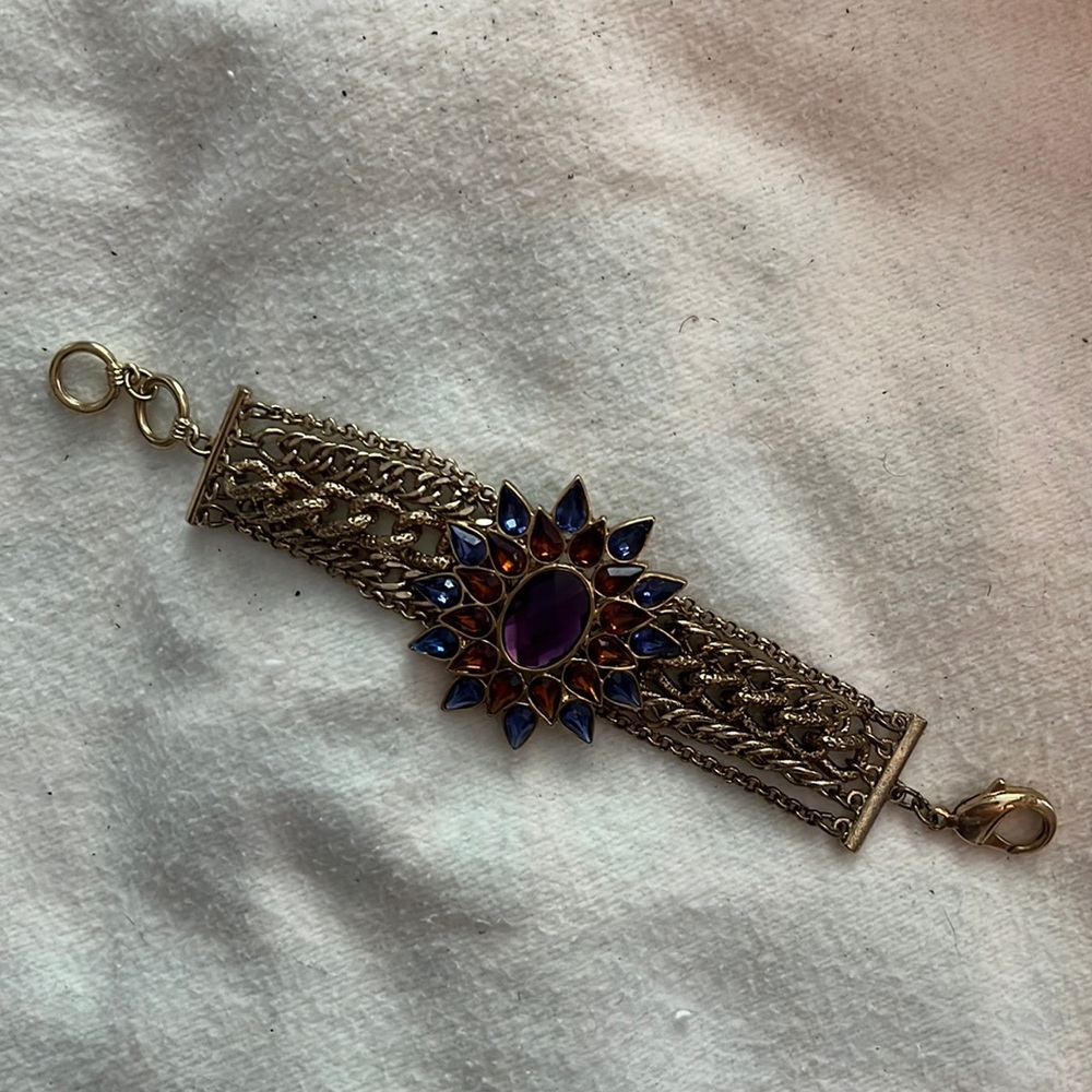 4/$20 Gemstone and Gold Chain Bracelet